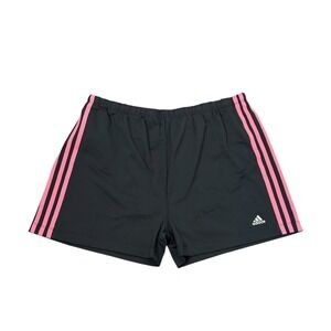 Adidas Clima365 Black Pink 3-Stripe Athletic Shorts 554696 Running Gym Size XL